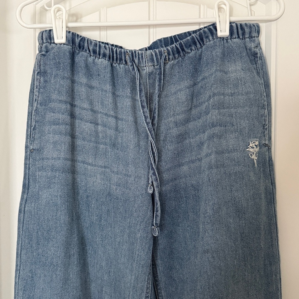Vanilla Star Blue Denim Wide Leg Jeans - Picture 2 of 3